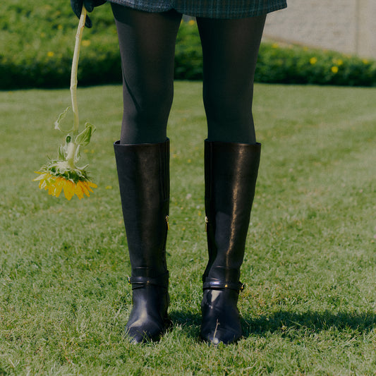 Perfect Riding Boot 30 in Black Vachetta