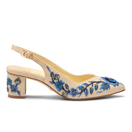 Perfect Emma Sling 50 in Navy Floral Linen