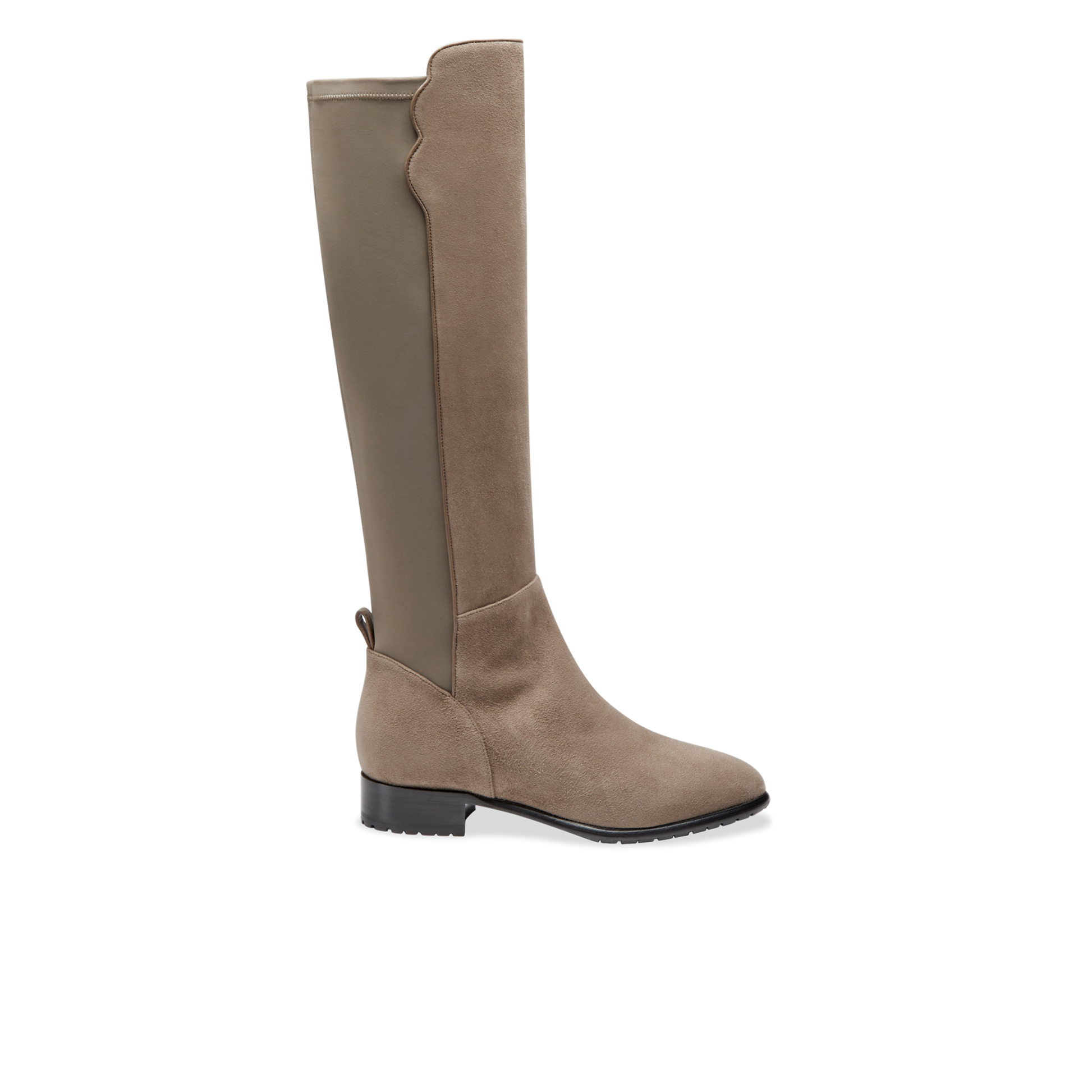 Perfect Stretch Boot in Taupe Suede