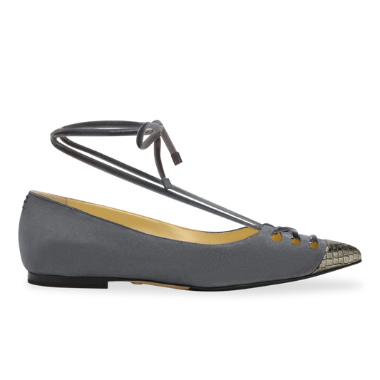 Trish in Stone Gray Suede